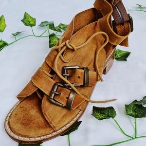 Free People Leather Roman Sandals